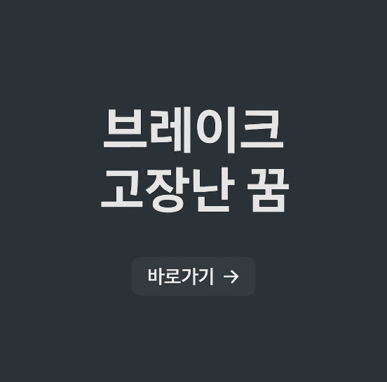 브레이크 고장난 꿈