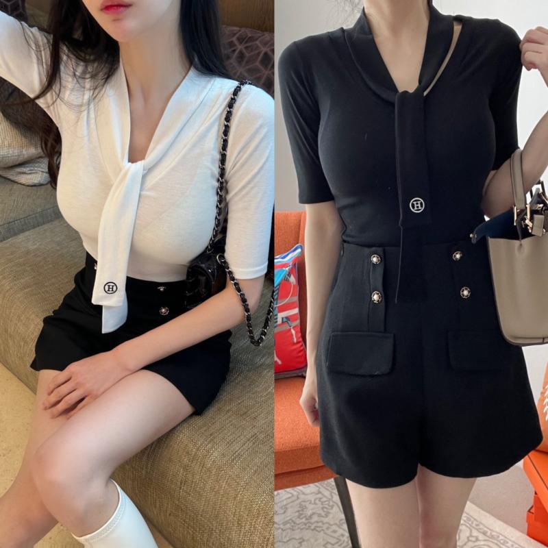 스카프탑 여성명품티셔츠 여성쫄티