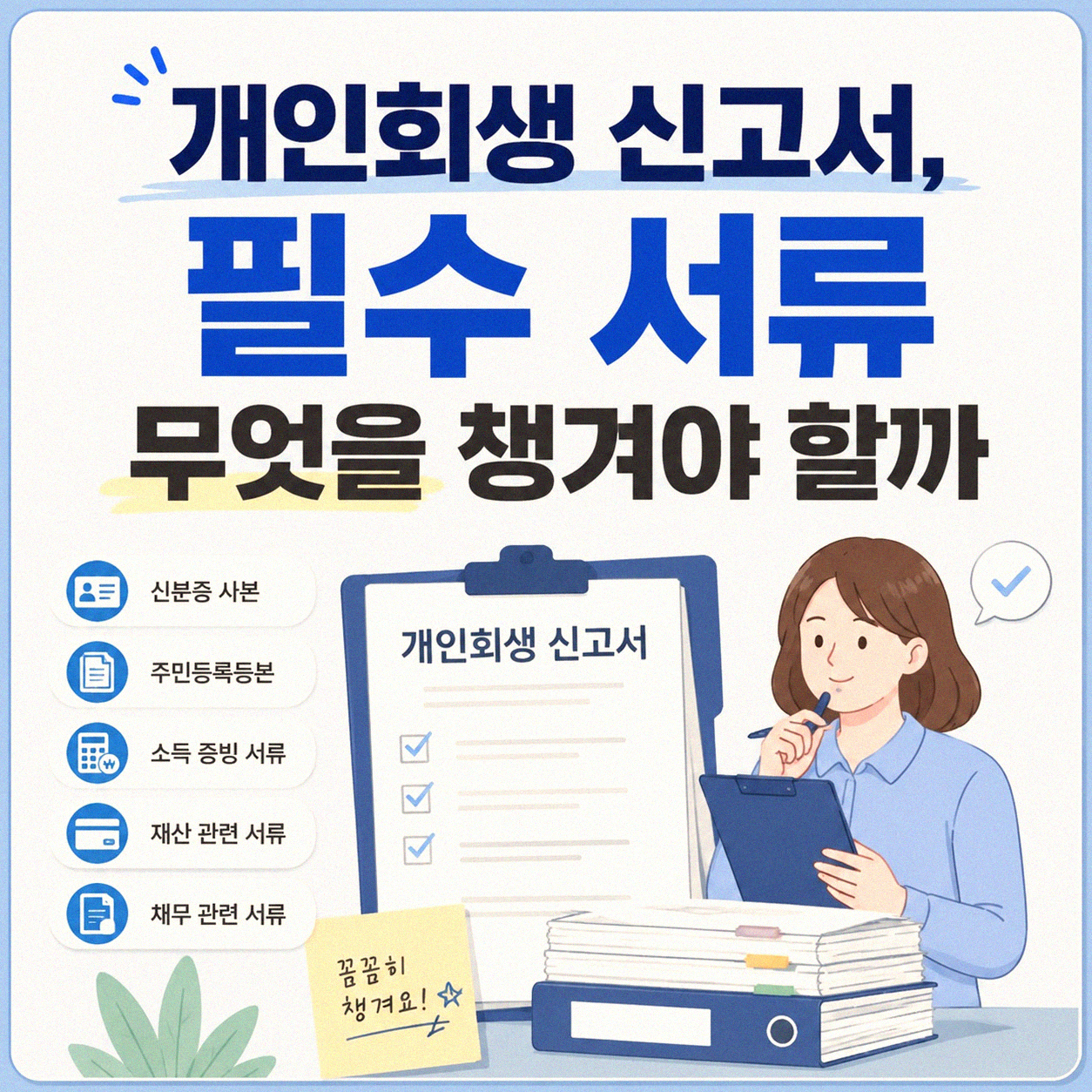 개인회생 신고서 법원 제출, 어떤 점들을 챙겨야 할까