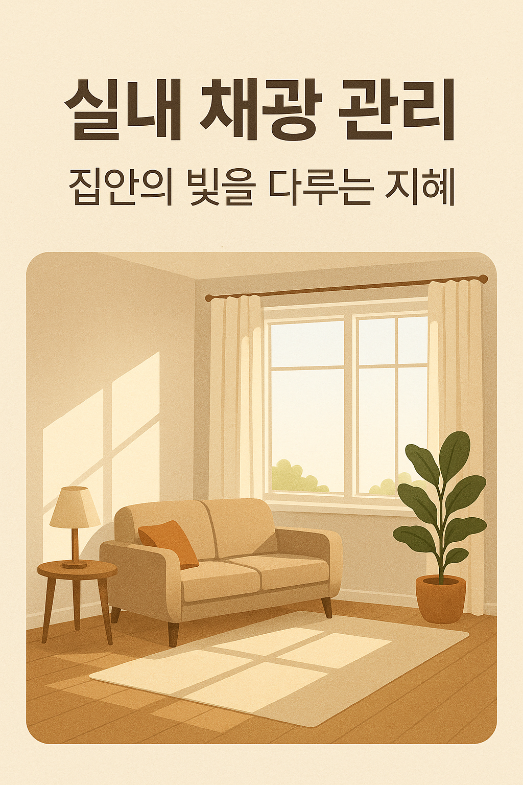 실내 채광 관리, 집안의 빛을 다루는 지혜