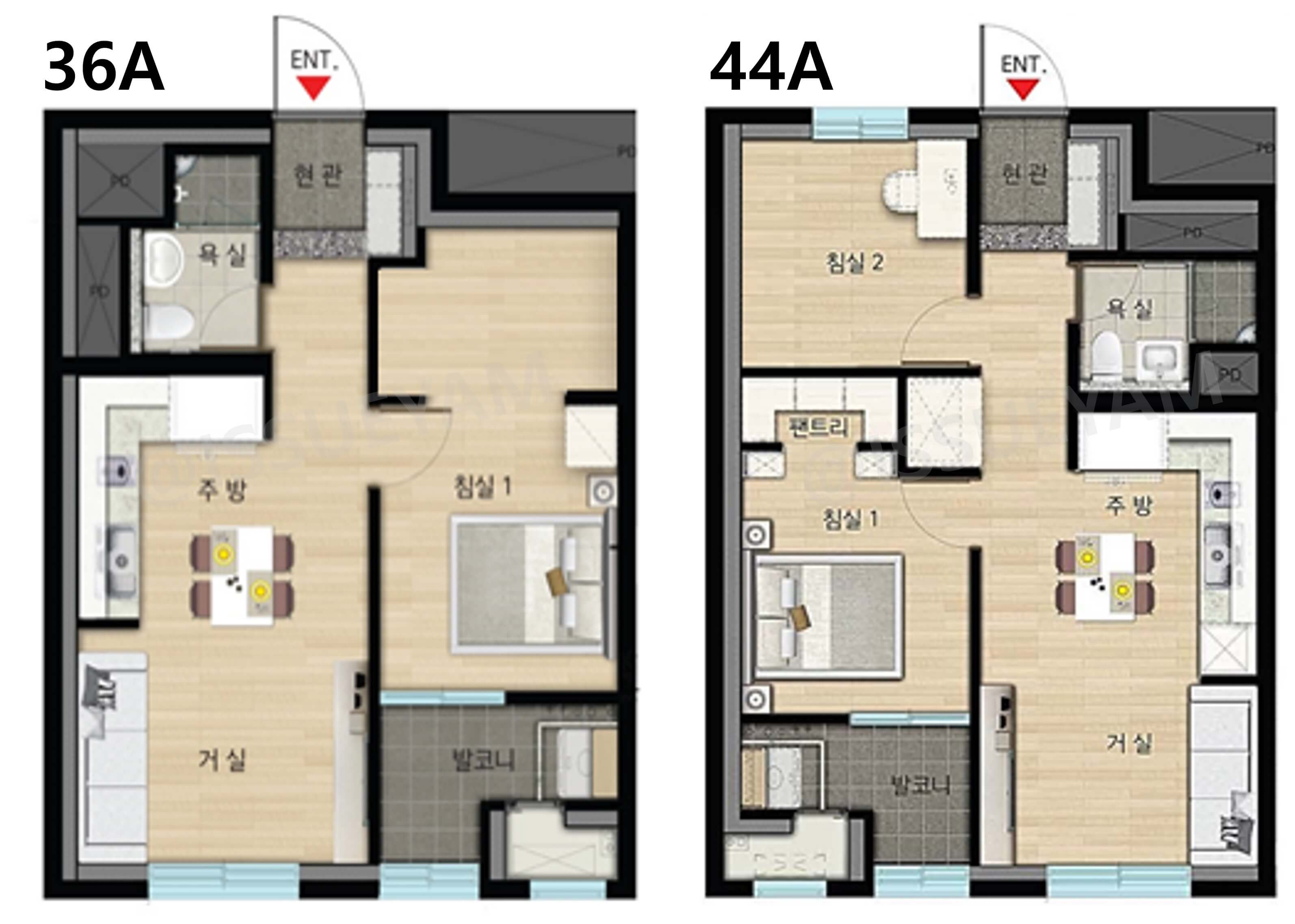 다산역A2 36A, 44A