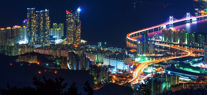 부산 야경 사진