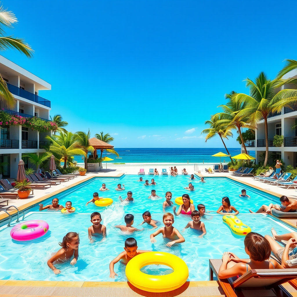 여름철 아이와 함께 떠나는 여행이라면 안전한 수심의 키즈풀이 있는 리조트를 선택하는 것이 중요합니다. 미끄럼틀, 워터버킷, 어린이 샤워실까지 갖춘 키즈풀은 아이가 마음껏 놀 수 있는 최고의 공간이죠. 부모님도 안심하고 쉴 수 있어 가족 모두가 만족할 수 있습니다.