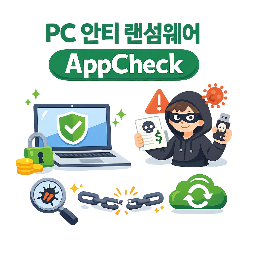 PC 안티 랜섬웨어 AppCheck 설치 사용 방법