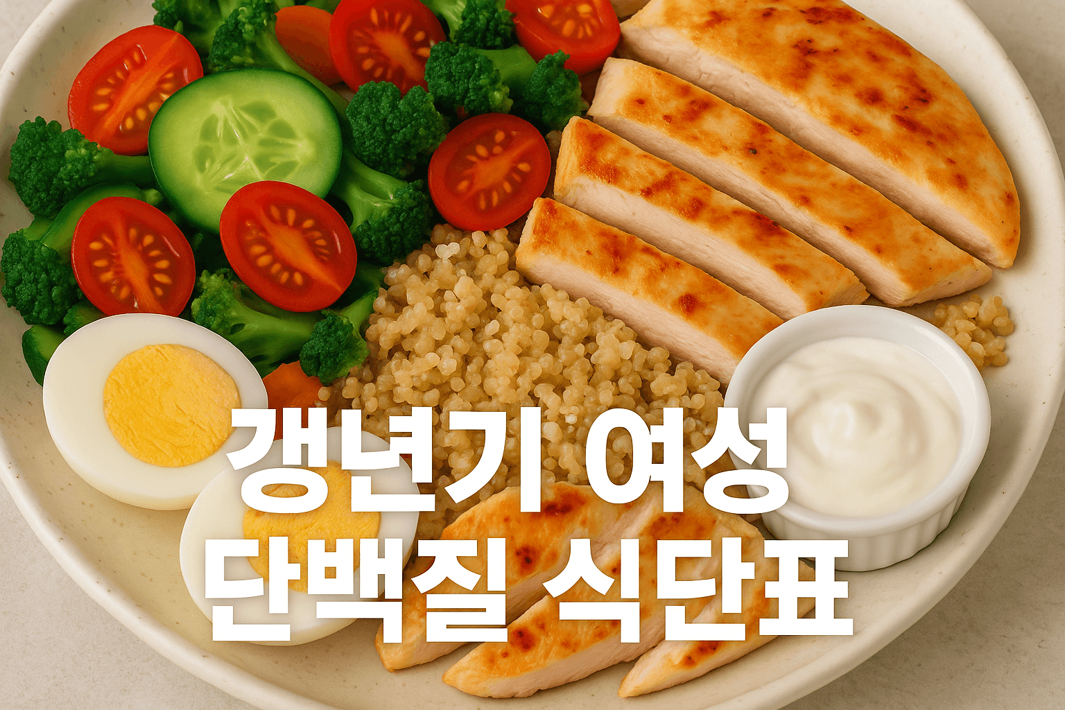 갱년기 여성 단백질 식단표