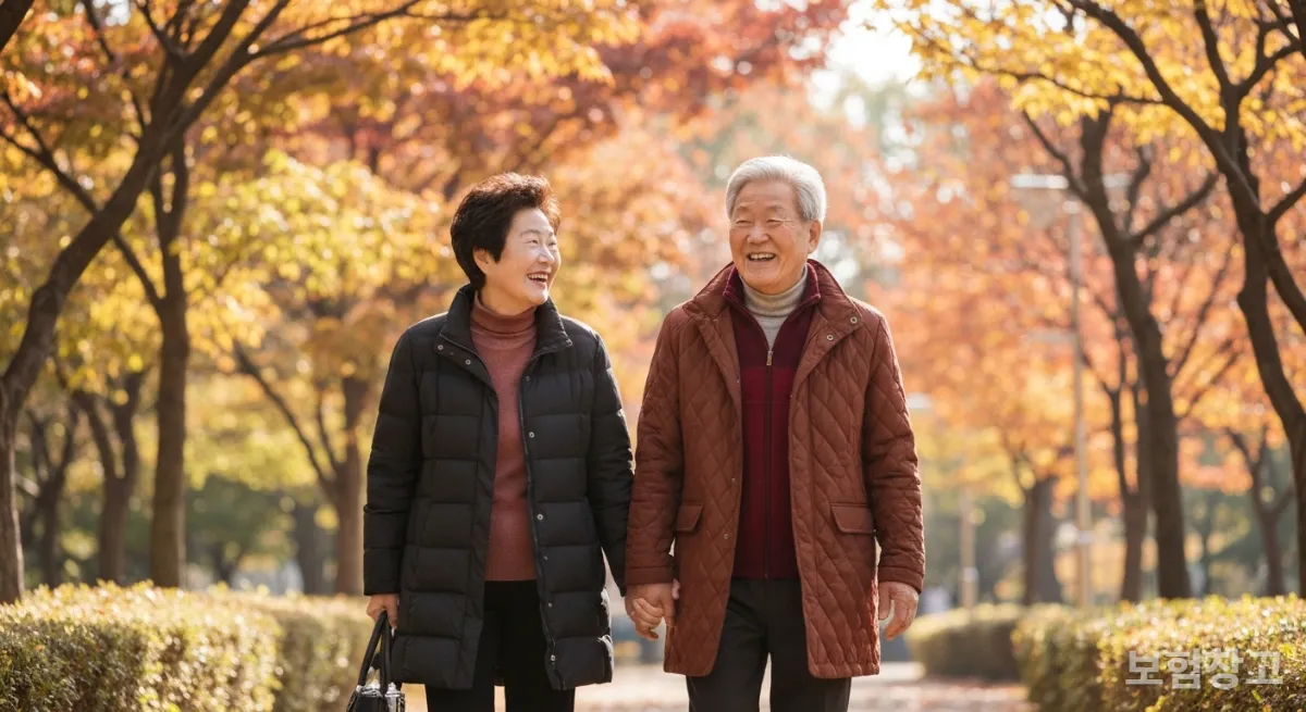 여유로운 노후를 즐기는 노년 부부
