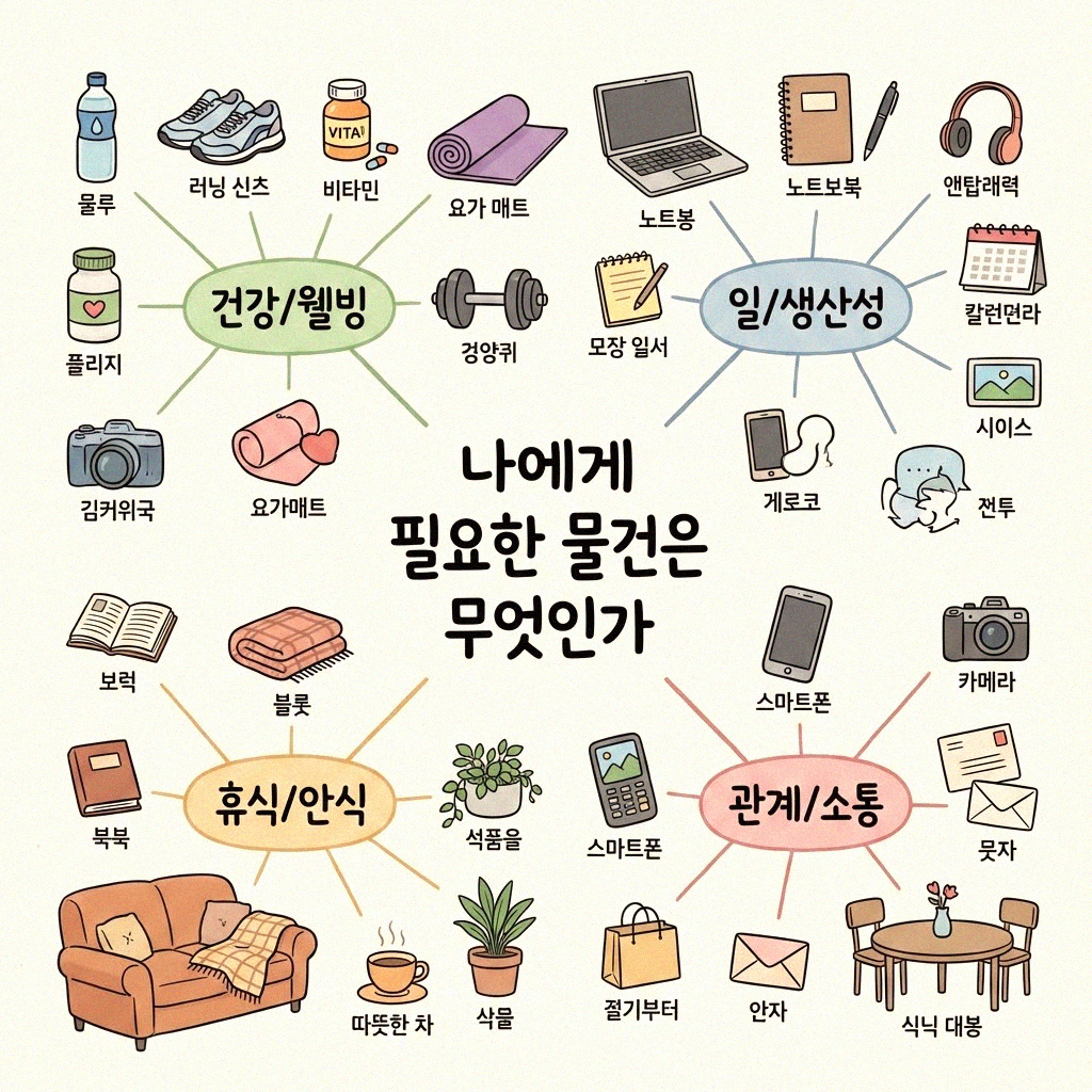 정리할 물건 목록 이걸로 정하세요