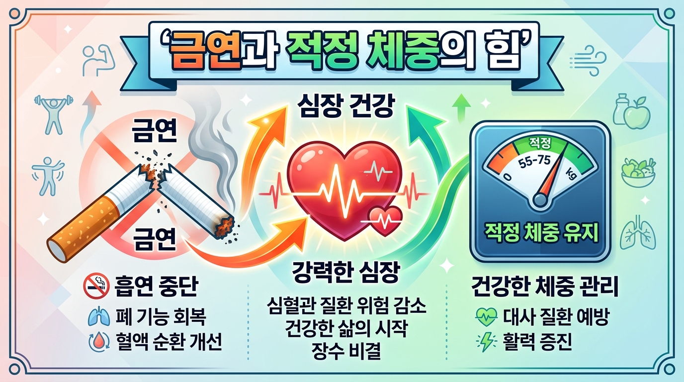 금연과 체중 관리가 생존율에 미치는 영향