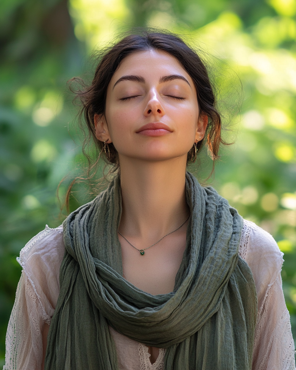 심호흡하는-여성-이미지