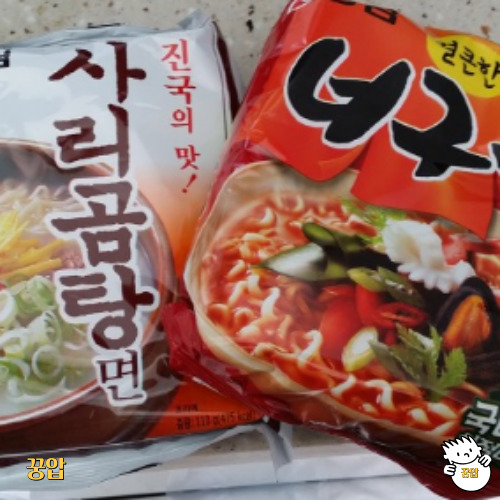 농심 사리곰탕 + 농심 얼큰한 너구리