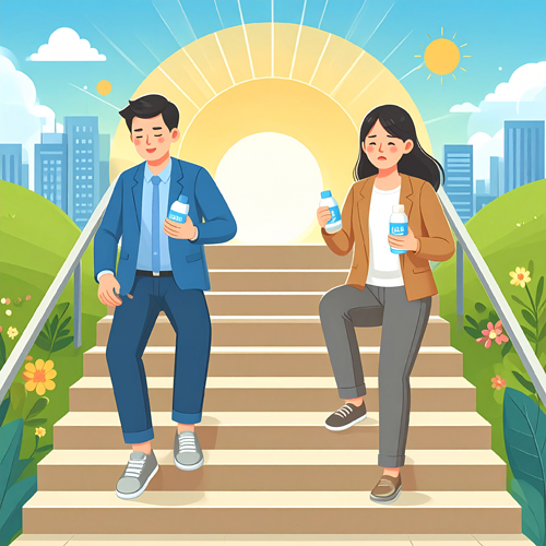 관절염, 무릎 통증이 있는 중장년층