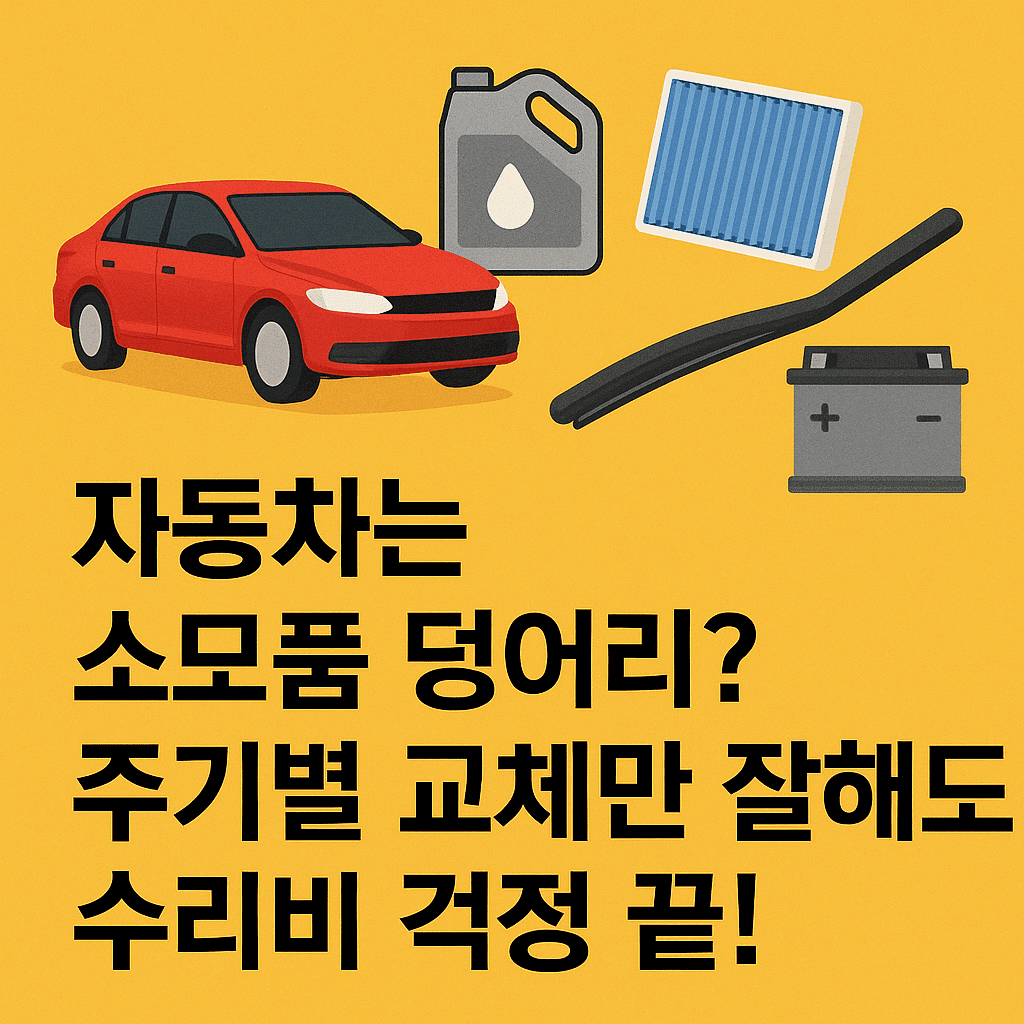 자동차는 소모품 덩어리? 주기별 교체만 잘 해도 수리비 걱정 끝!