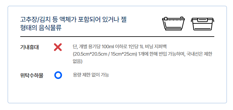 기내 반입 금지 물품