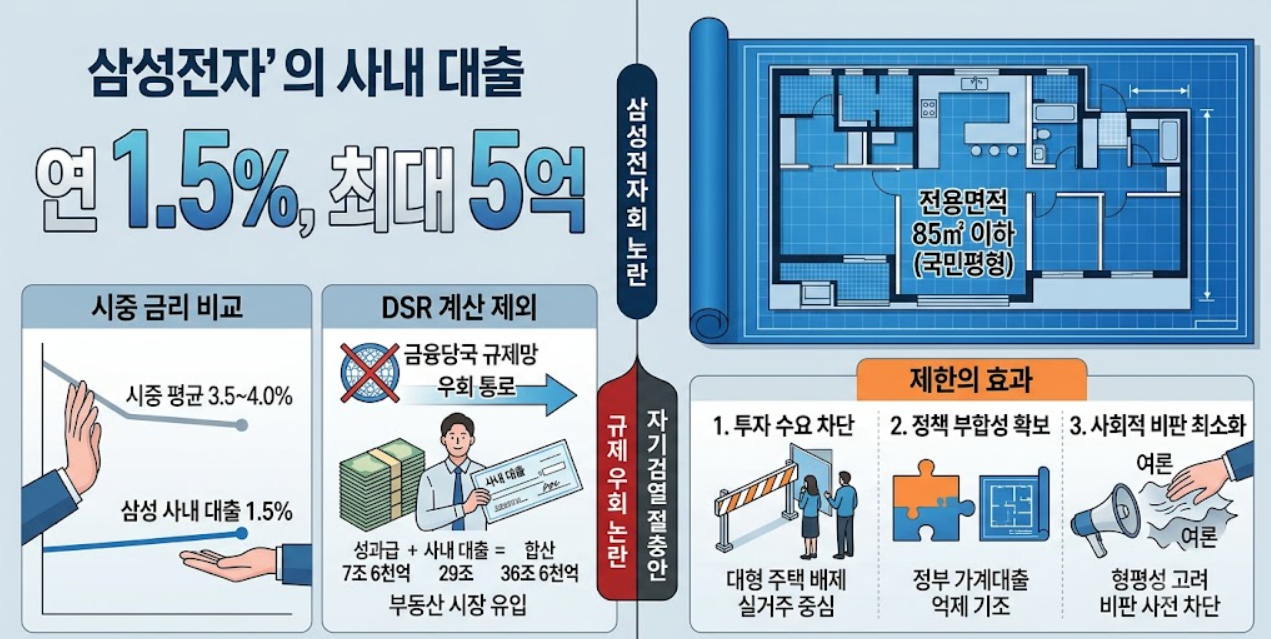 삼성 사내대출(DSR규제, 국민 평형, 유동성)