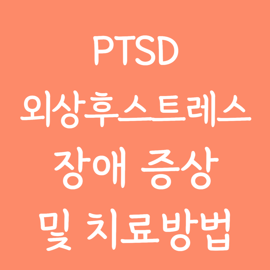 PTSD 외상후 스트레스 장애 증상 및 치료방법
