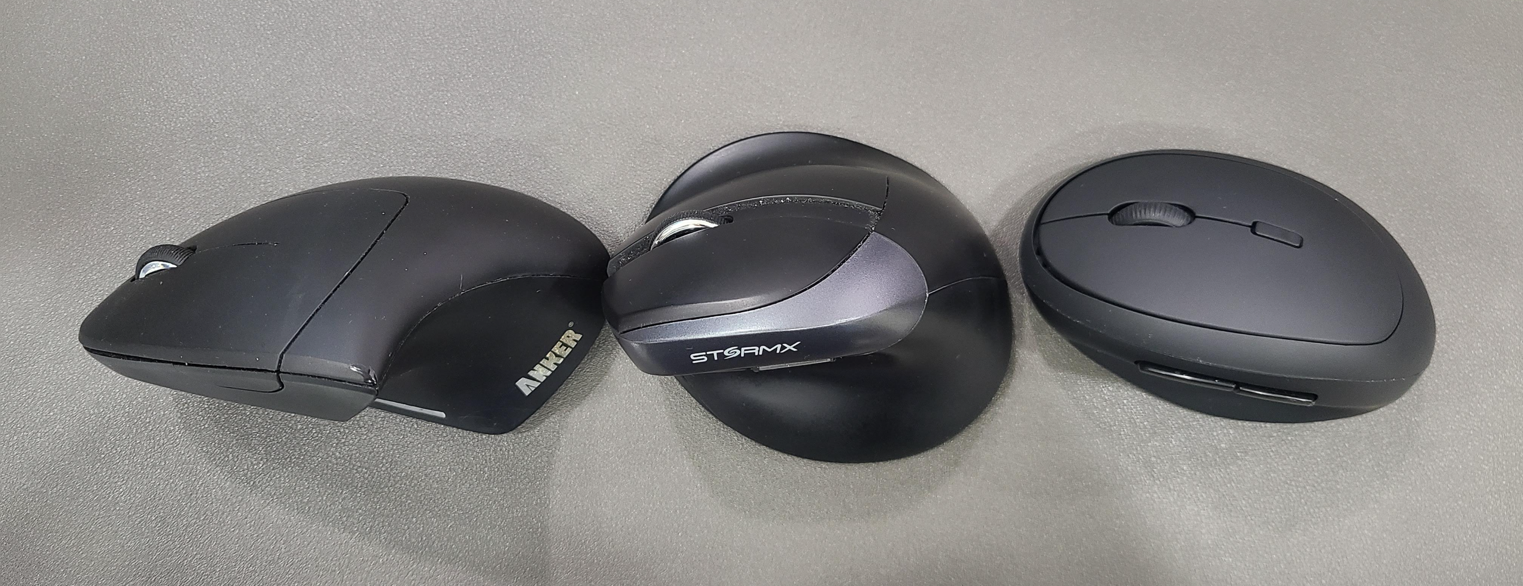 pleomax 버티컬 타입 무선 마우스 stormx vm3, anker 비교