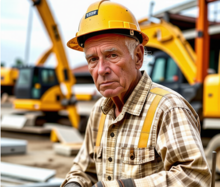 현장에서 일하는 노인