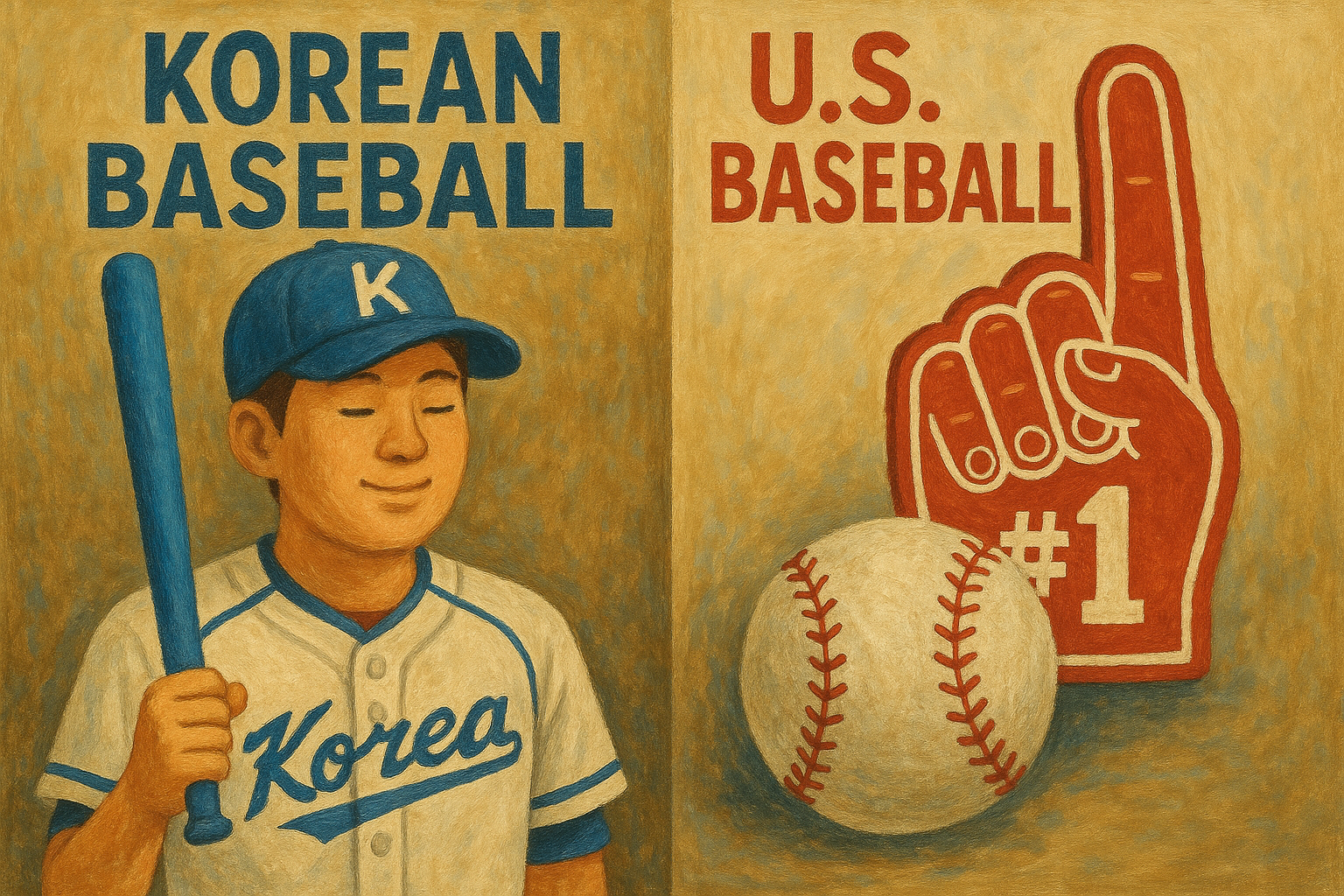 한국과 미국의 야구문화 이미지