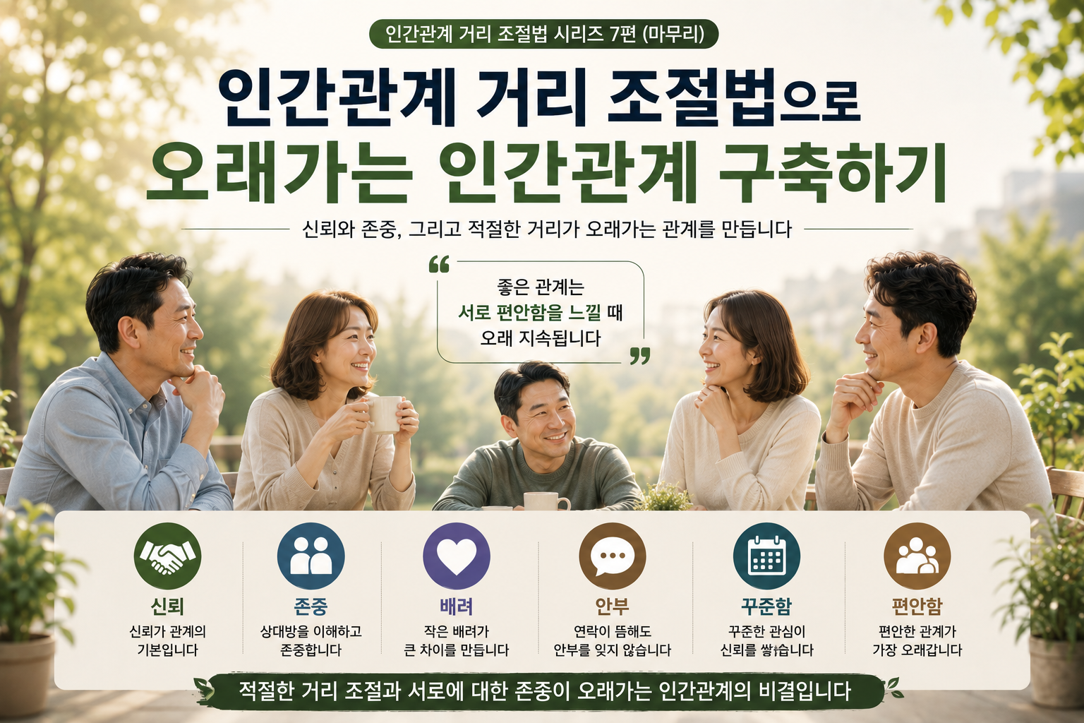 인간관계 거리 조절법으로 오래가는 인간관계 구축하기