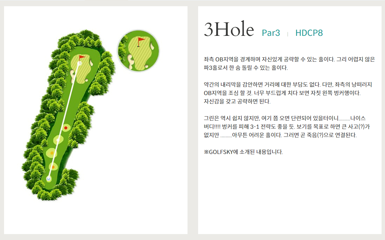 파인크리크 컨트리클럽 크리크코스 3