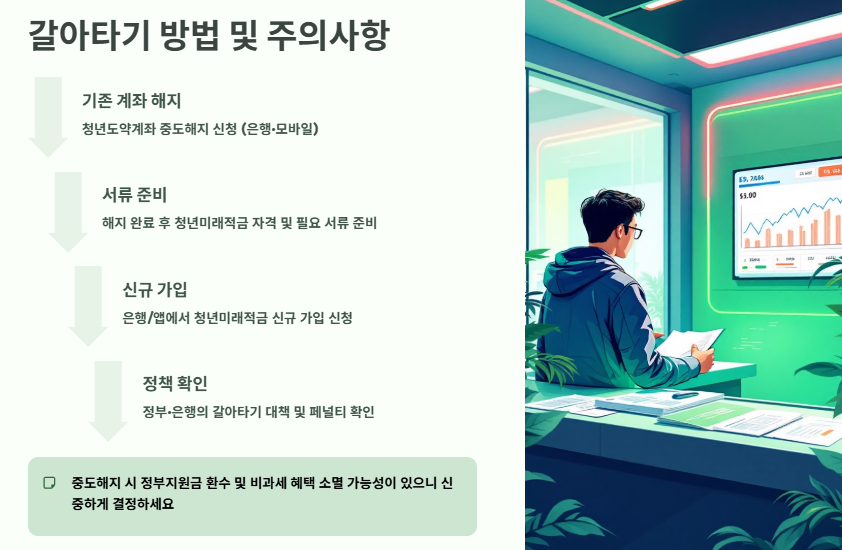 청년미래적금 가입조건, 신청방법, 신청기간, 청년도약계좌 비교 및 갈아타는 방법