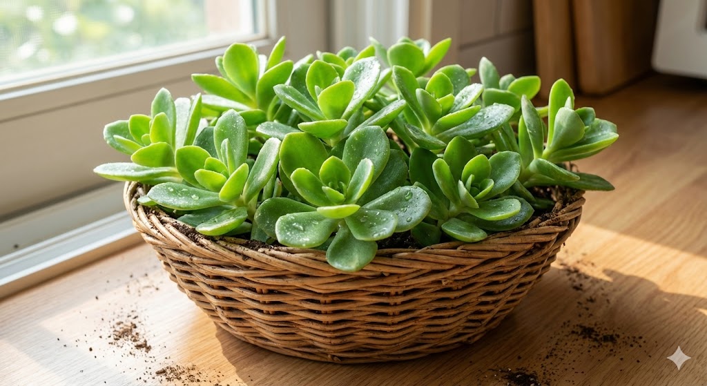 여성 갱년기 완화와 뼈 건강에 좋은 칼슘 풍부한 신선한 봄나물 돌나물(돈나물)