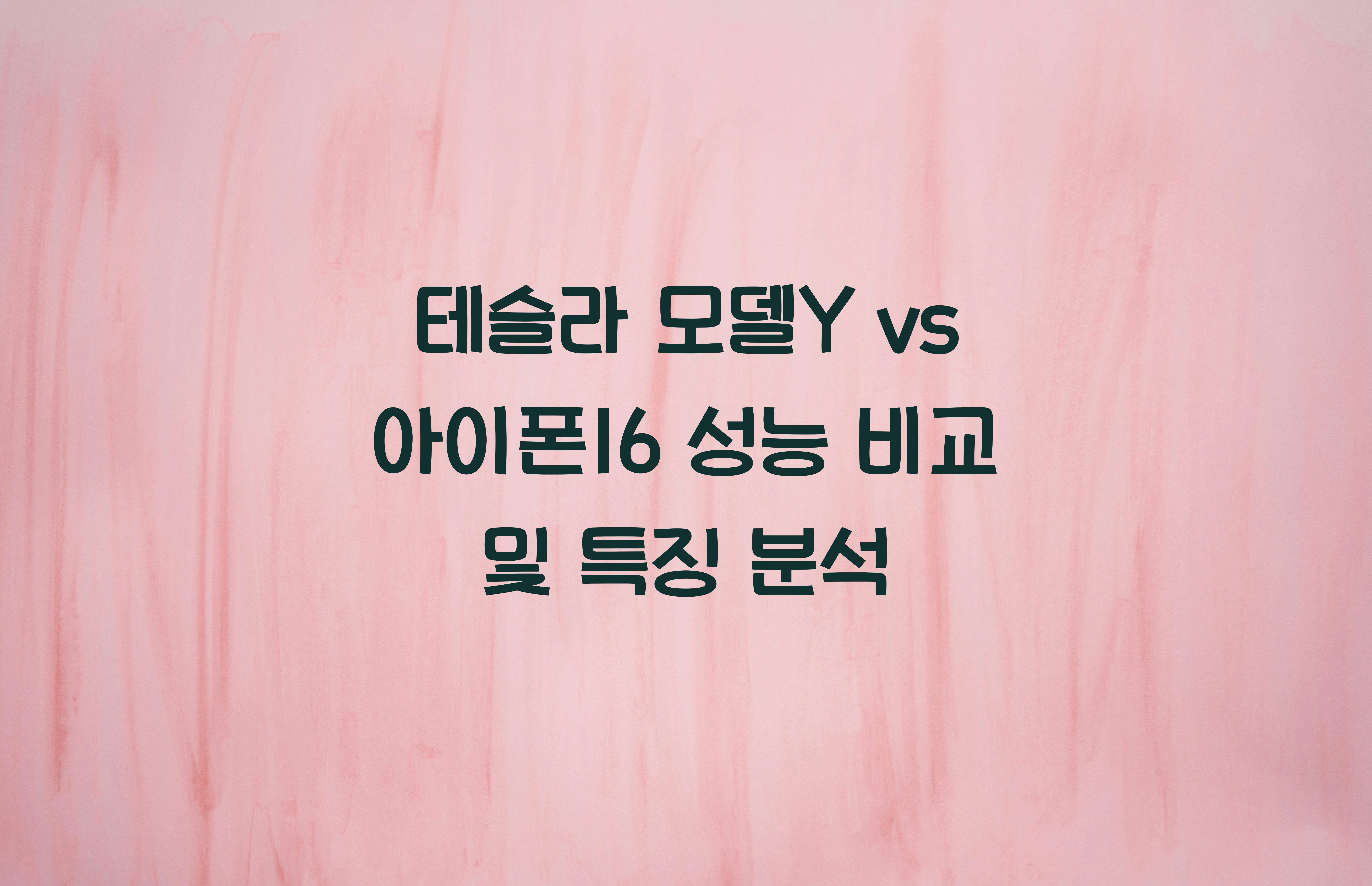 테슬라 모델Y vs 아이폰16