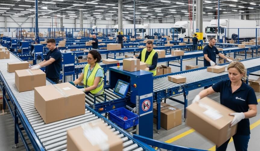 물류센터에서 분류작업