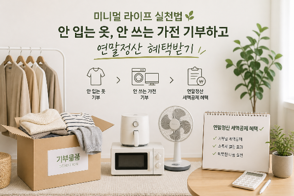 미니멀 라이프 실천하고 연말정산 혜택받기