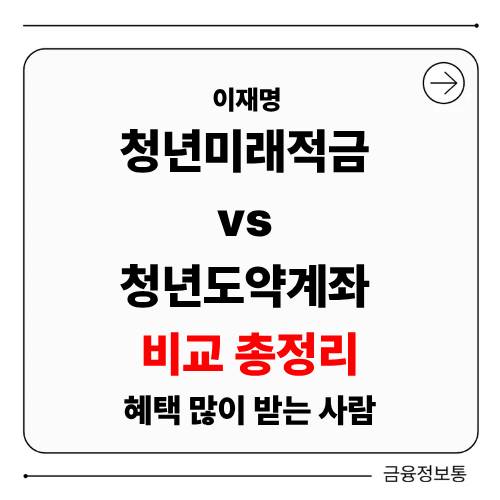 이재명 청년미래적금 vs 청년도약계좌 비교 총정리