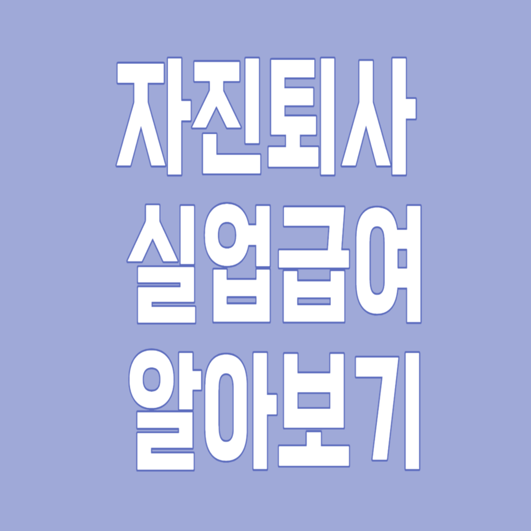 자진퇴사 실업급여