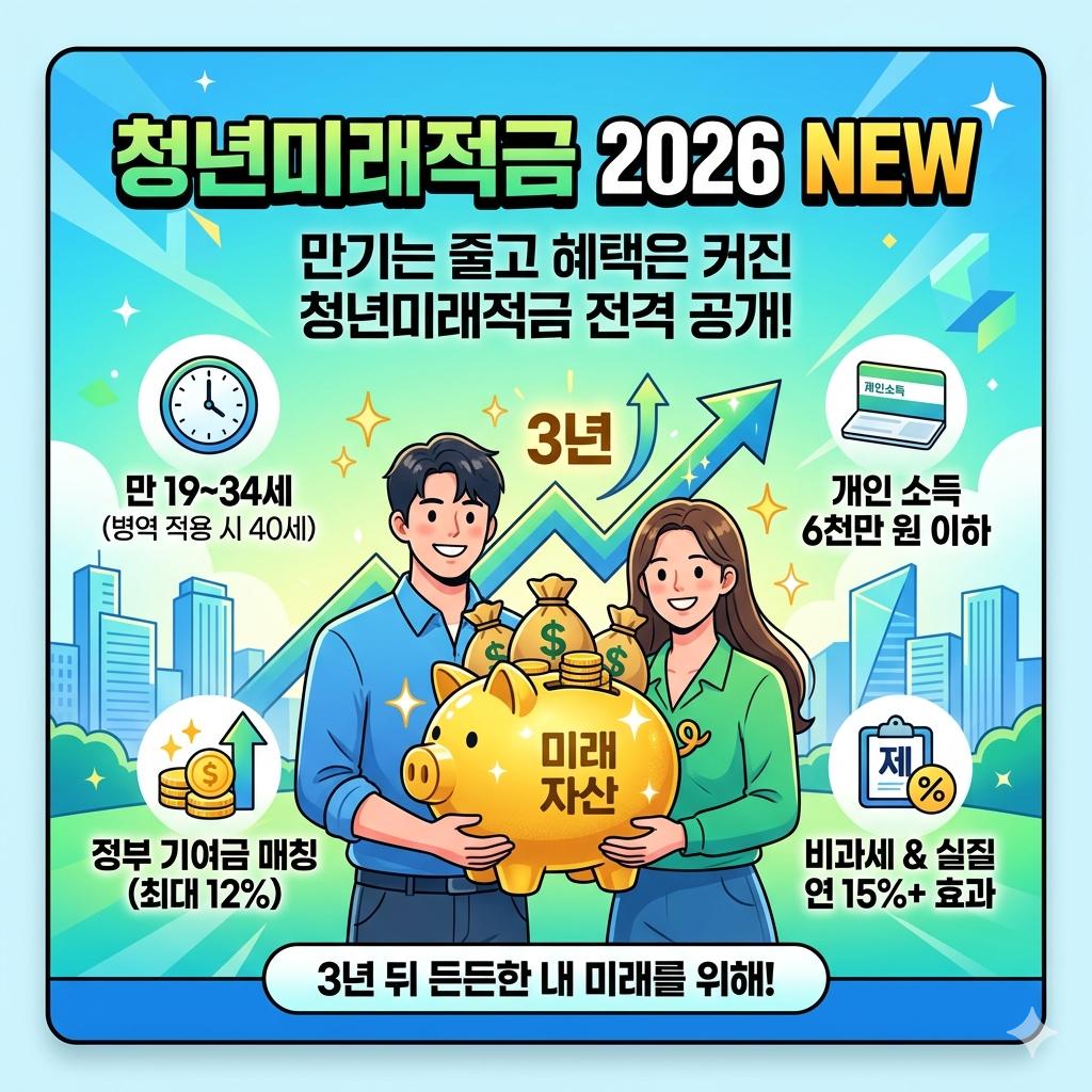2026 청년미래적금 가입조건 및 혜택 완벽 정리