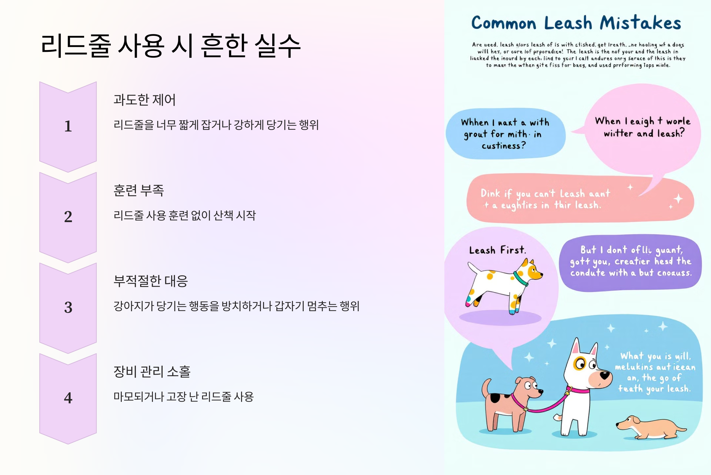 리드줄 사용 시 흔한 실수