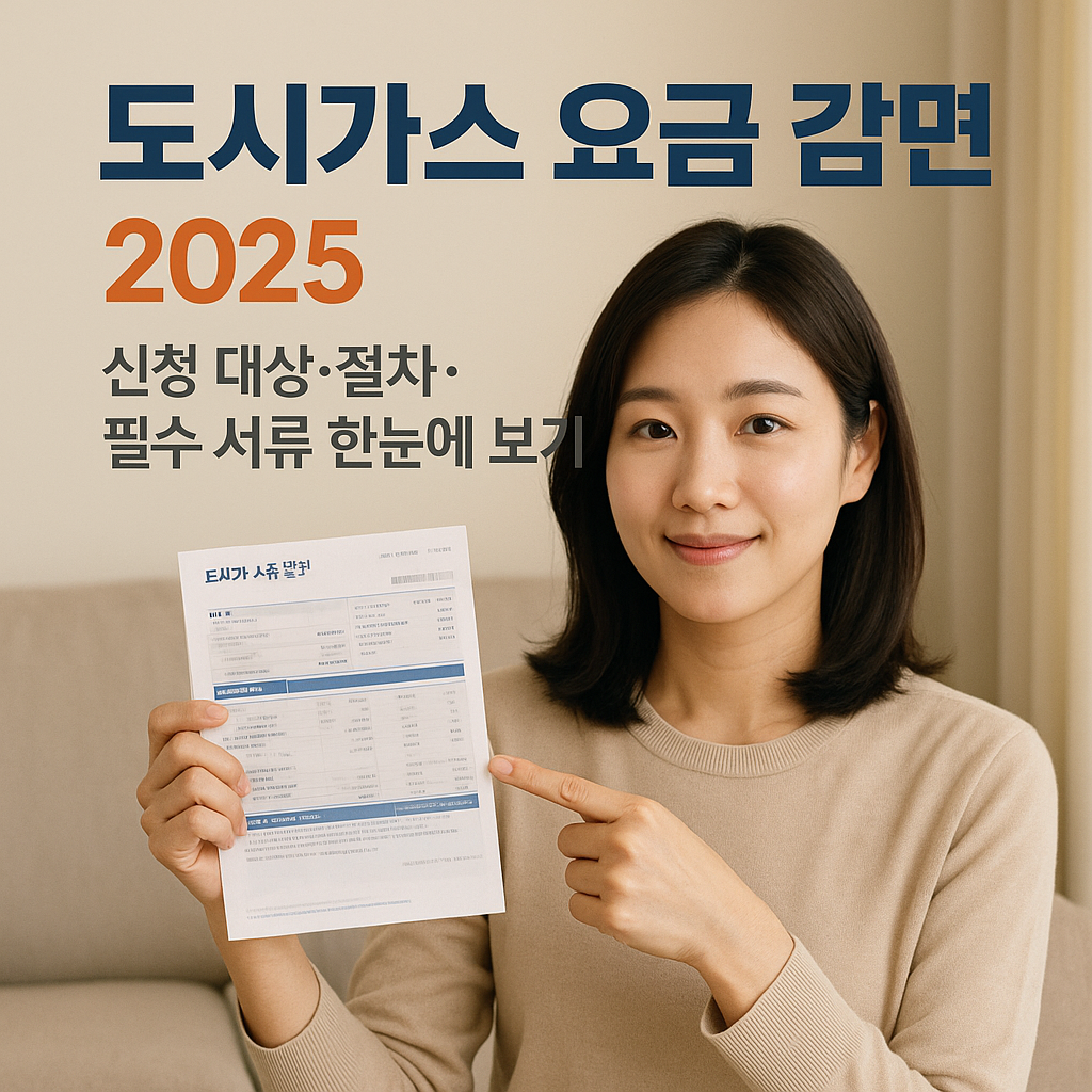 도시가스 요금 감면 2025 | 신청 대상·절차·필수 서류 한눈에 보기