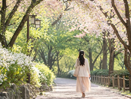 산책하는 사진