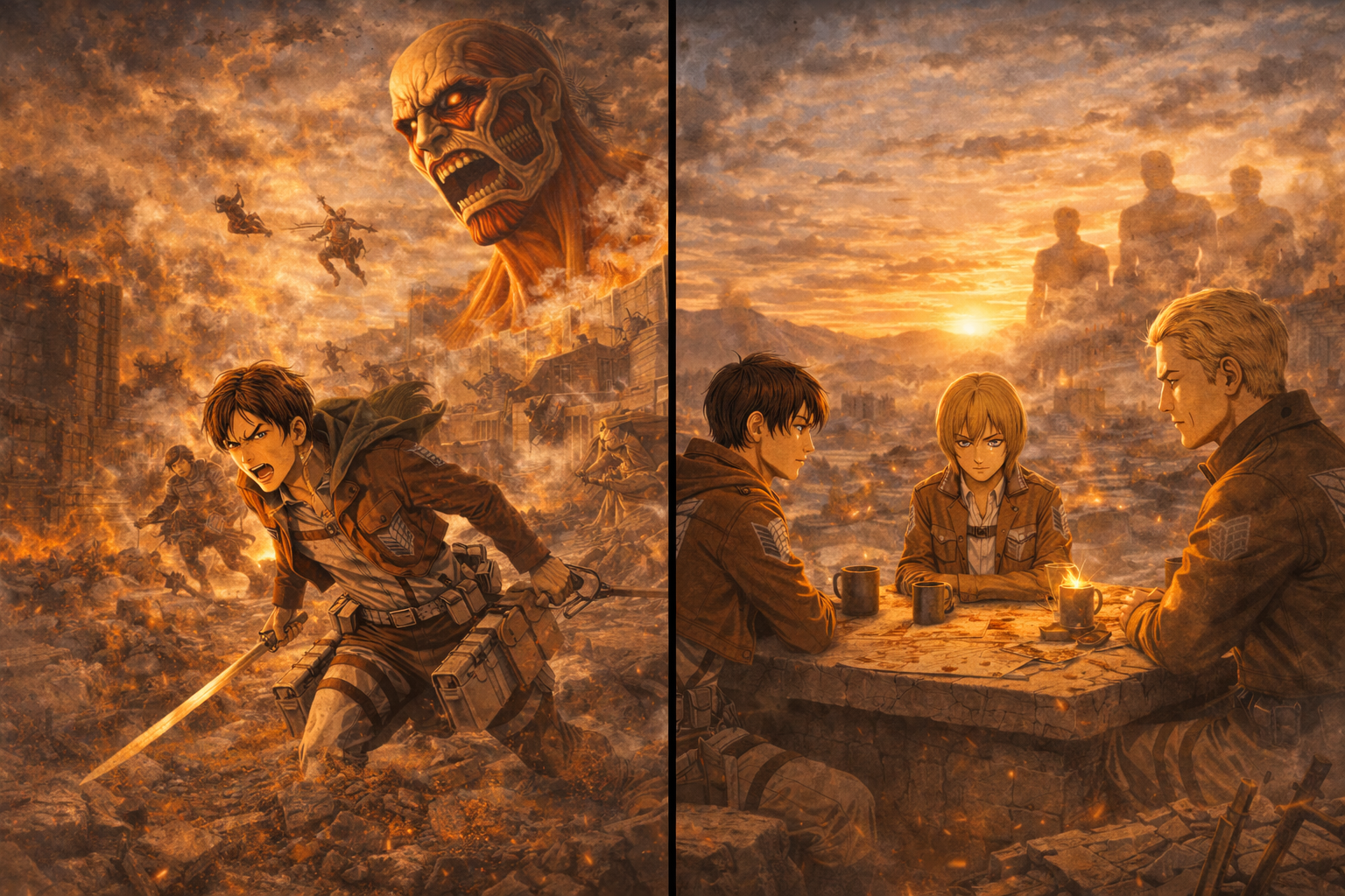 진격의 거인 초반과 달라진 후반의 분위기