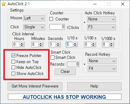 오토마우스 AutoClick 2.1 다운로드 및 사용 방법7