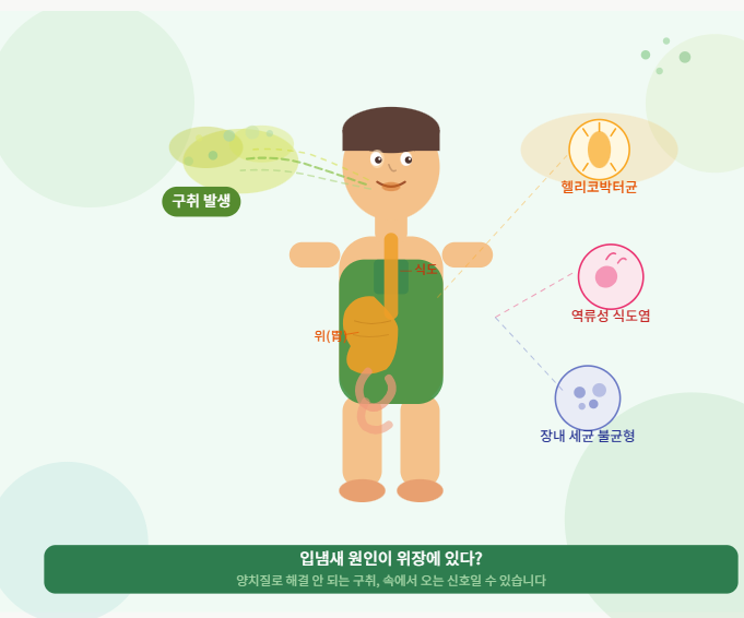 입냄새의 원인 그림