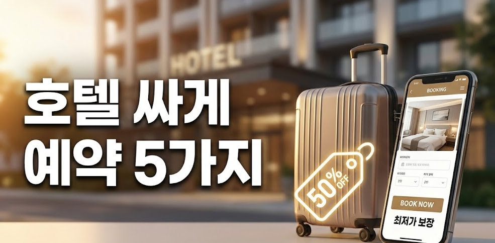 호텔 싸게 예약하는 5가지 방법: 얼리버드&middot;무료취소 재예약&middot;숨은 할인까지(해외 숙소 저렴하게 예약)