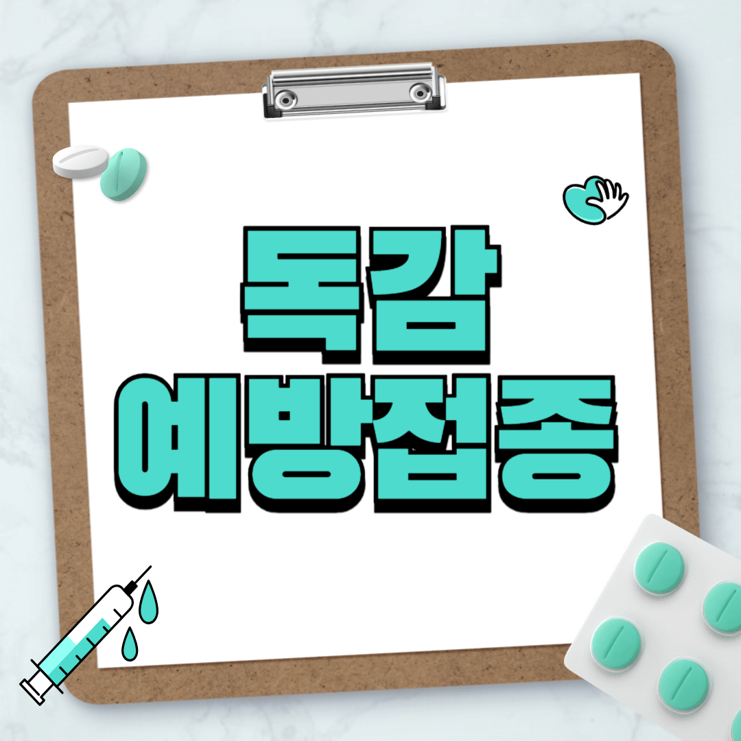 2024년 독감 예방 접종 시기 및 대상자