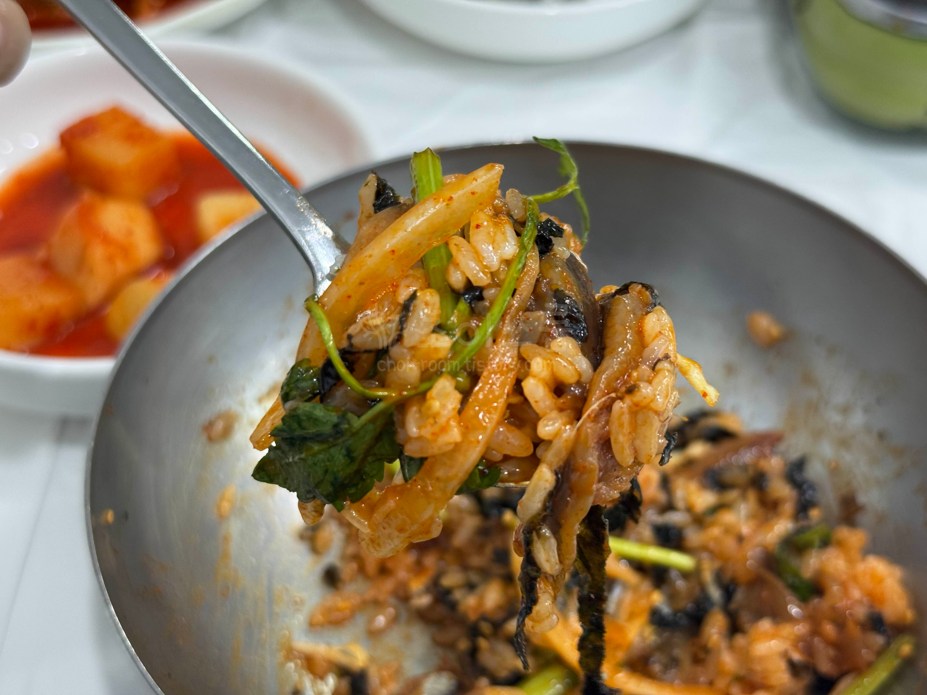 멸치회무침 비빔밥