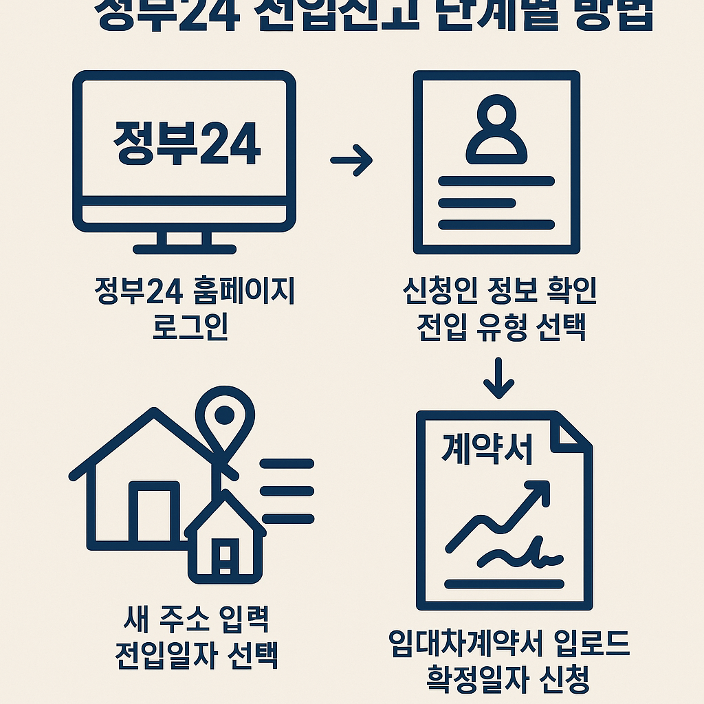 정부24 전입신고 단계별 방법