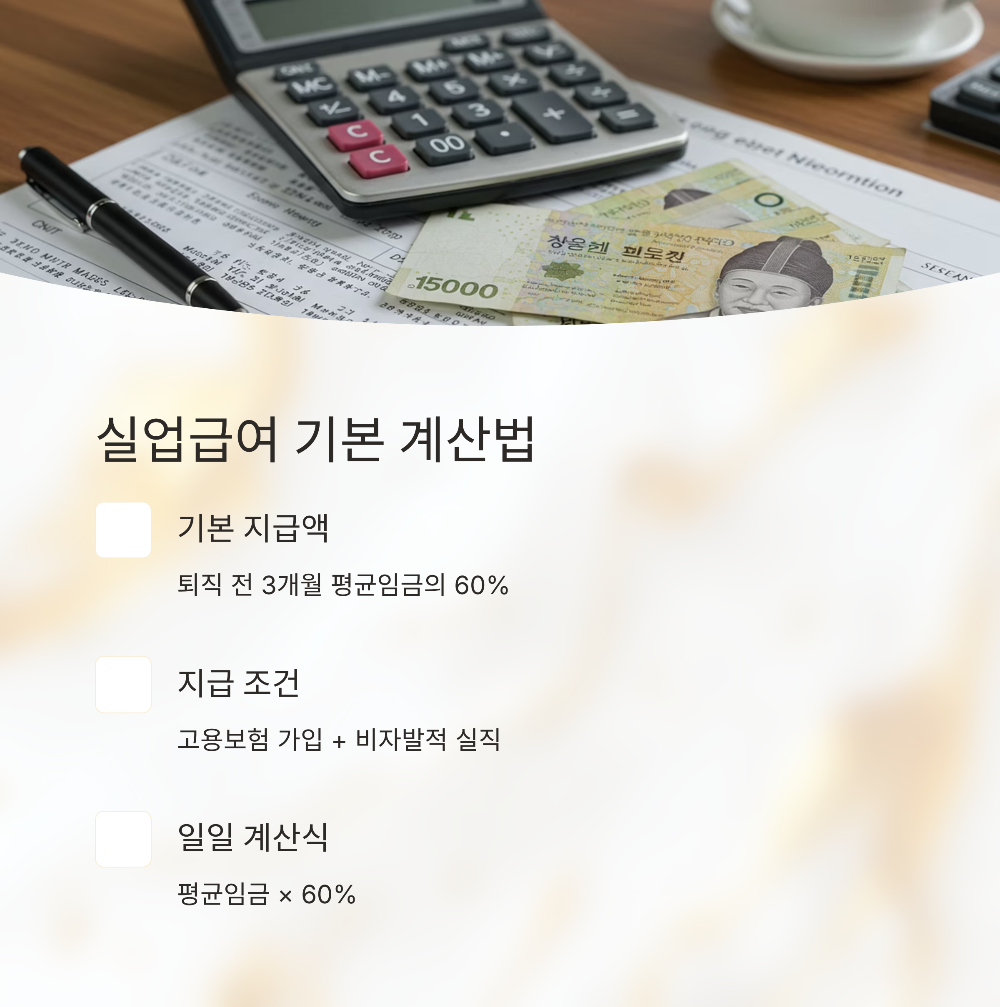 2025 실업급여 수급액 계산법｜지급 기준부터 총액 예시까지 완전 정리