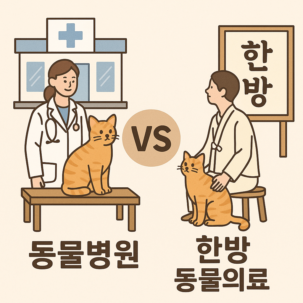동물병원 vs 한방 동물의료 관련 이미지
