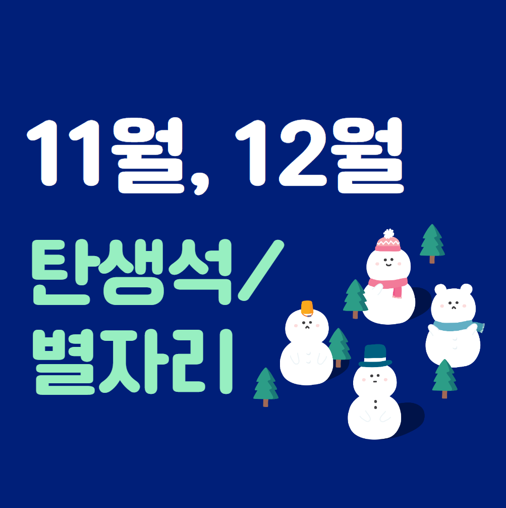 11월,12월-탄생석,별자리-알아보기