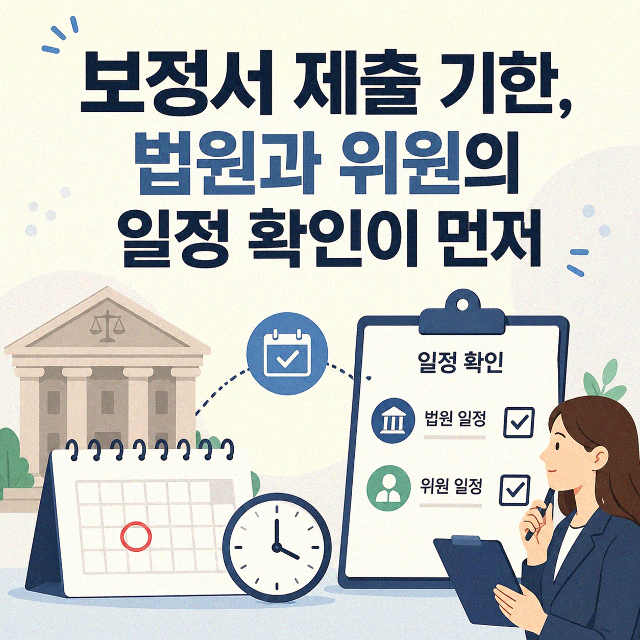 개인회생위원 보정서 제출, 언제까지 내야 할까요?
