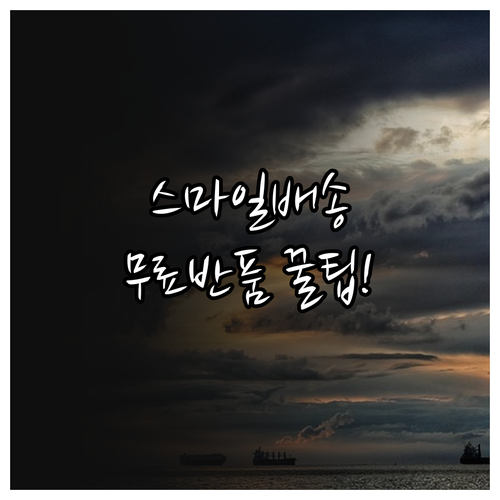 스마일배송 통합 관리 간편한 택배 조..