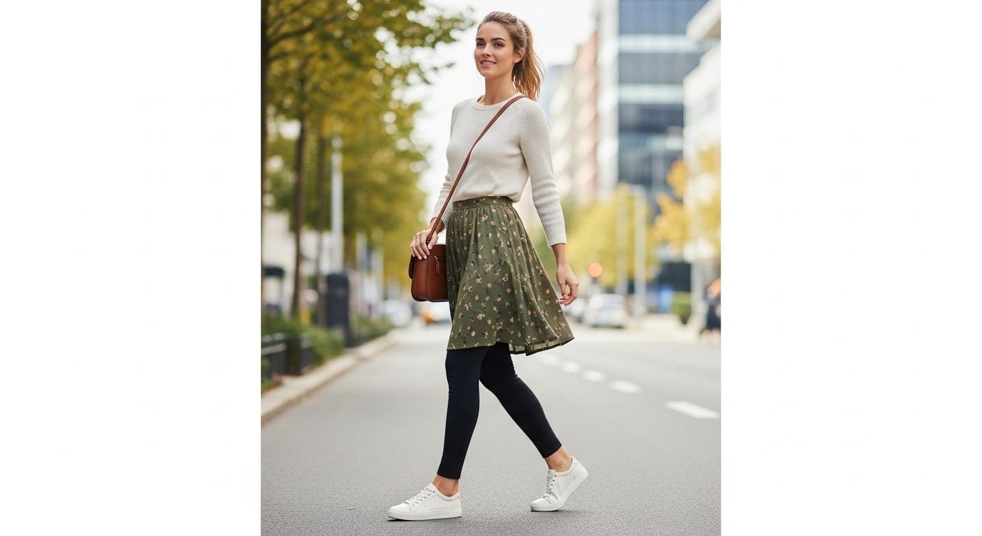 레깅스 커버 스커트