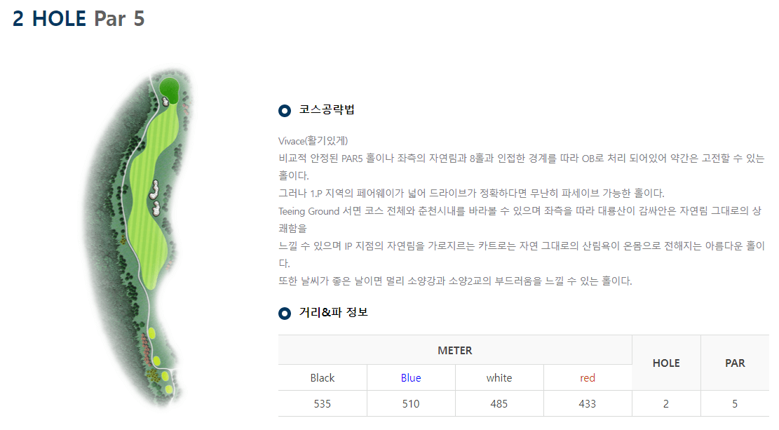 스프링베일 골프클럽 2홀