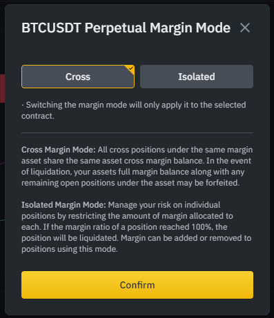 바이낸스선물거래-거래모드-설정하는-창